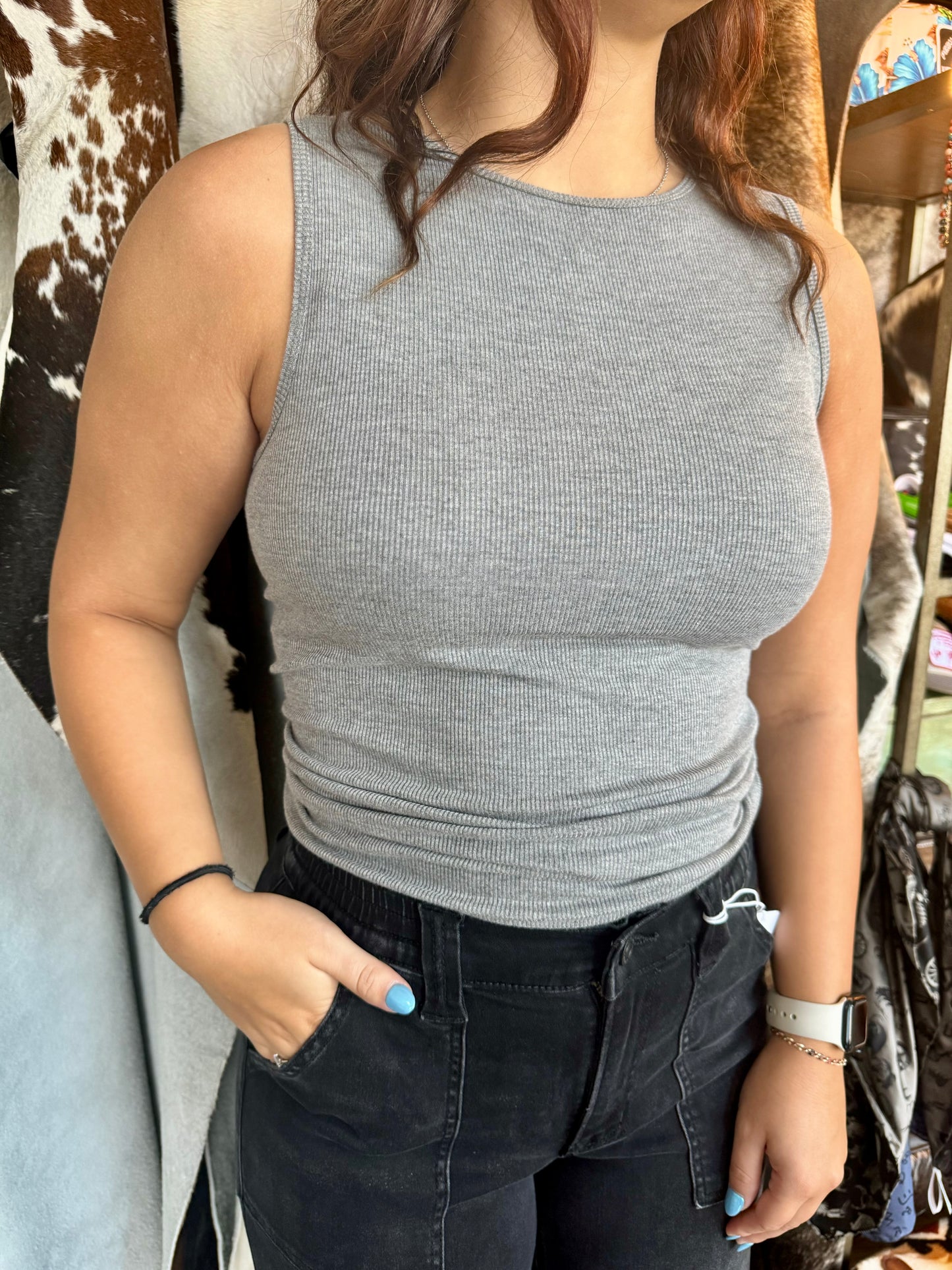The Softest Ribbed Crew Neck Tank