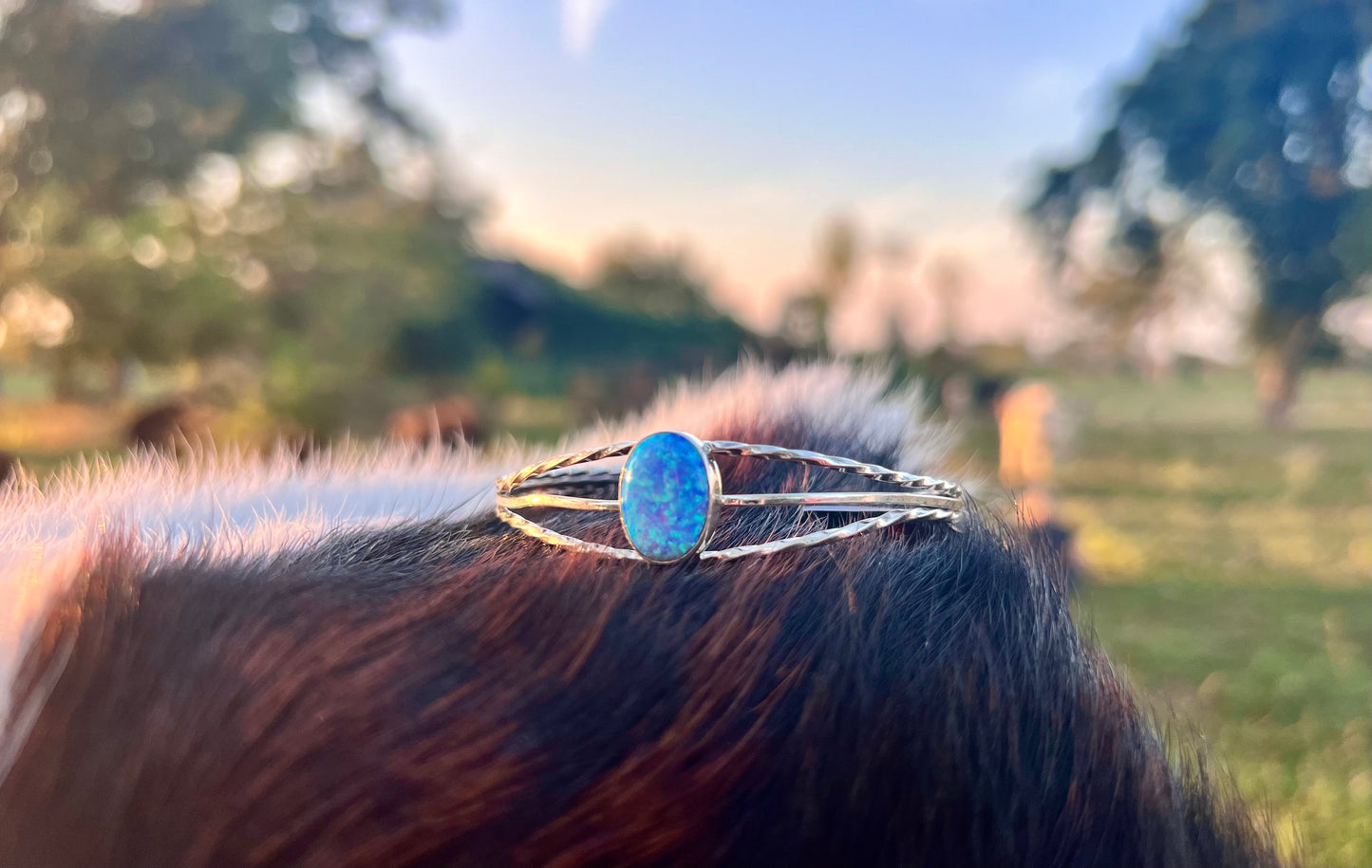 Navajo Opal Stone Dainty Cuff