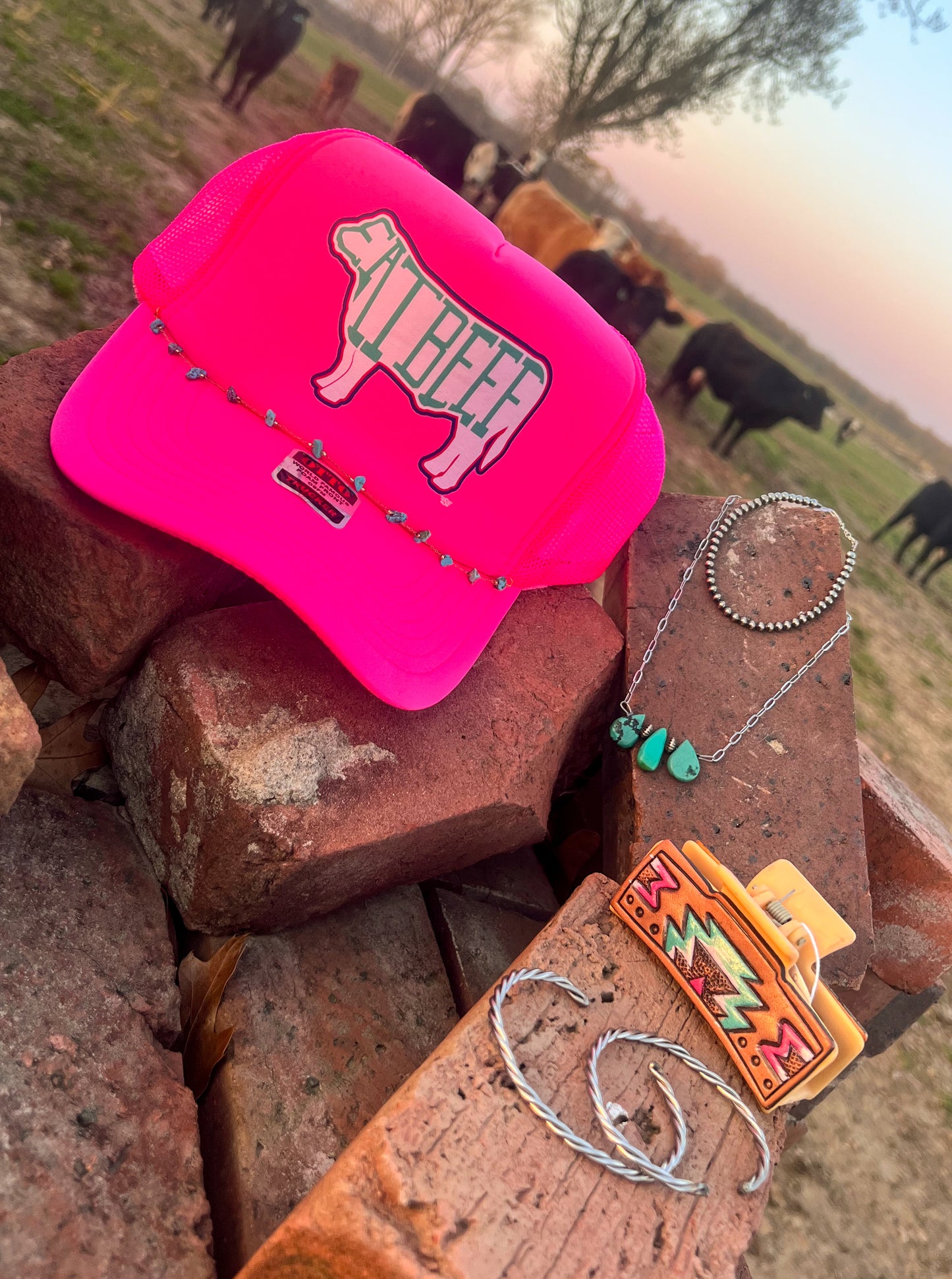 Eat Beef Ladies Trucker Cap