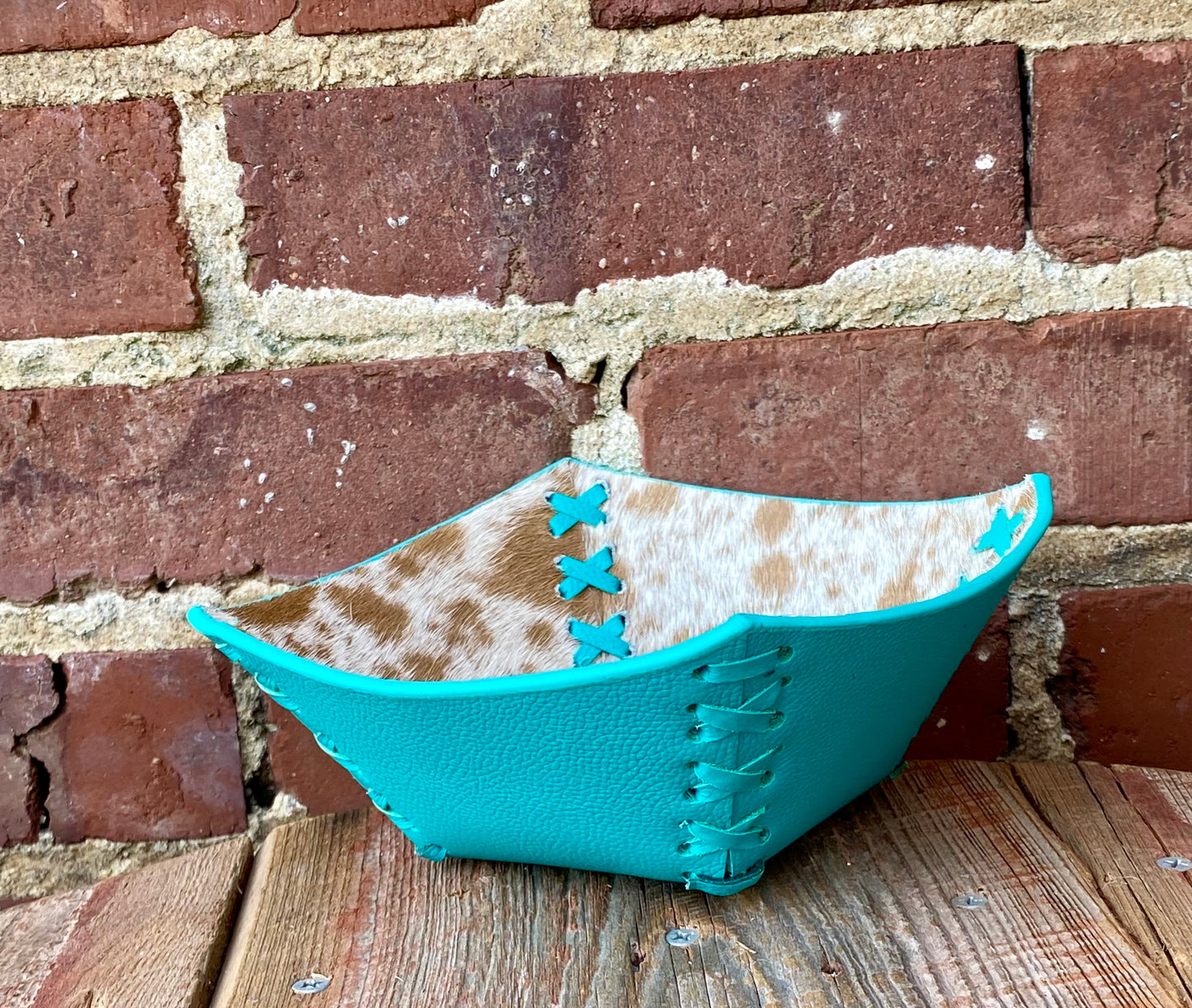 Mini Tooled Leather Basket
