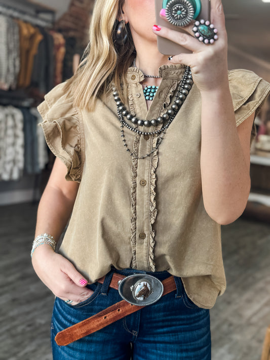 Desert Clay Button Up