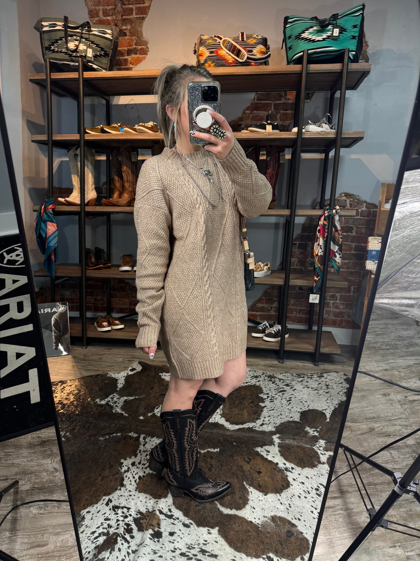 Grace Cable Knit Sweater Dress