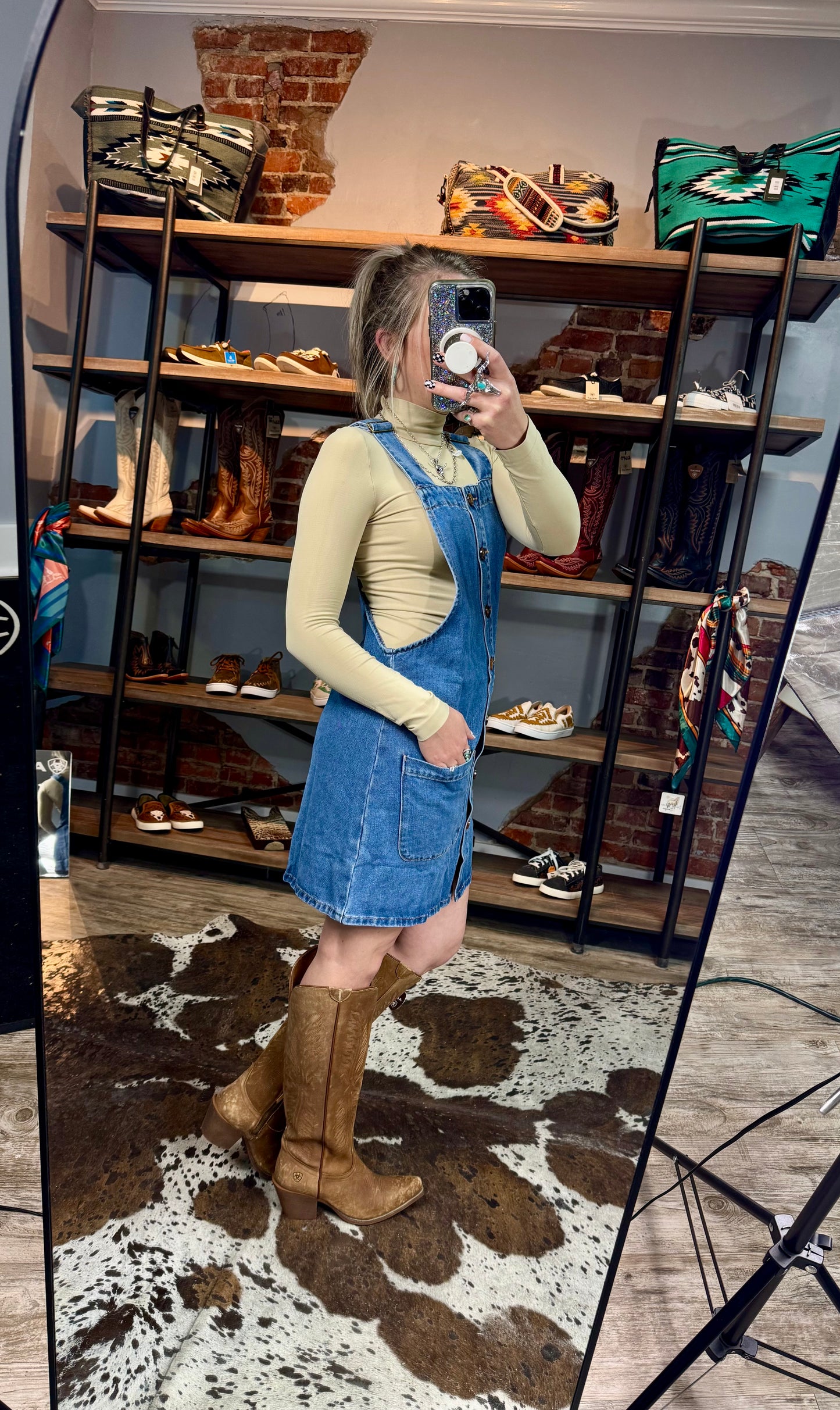 The Gracie Denim Button-Up Dress
