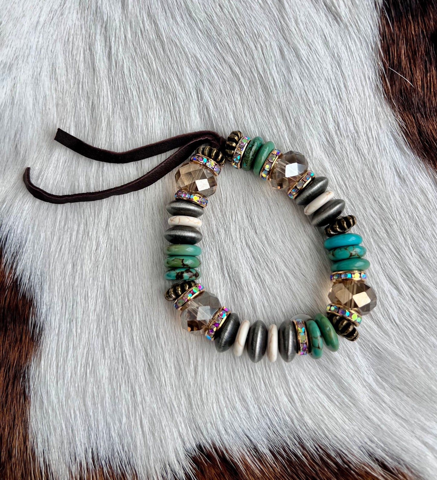 Chunky Turquoise Beaded Bracelet