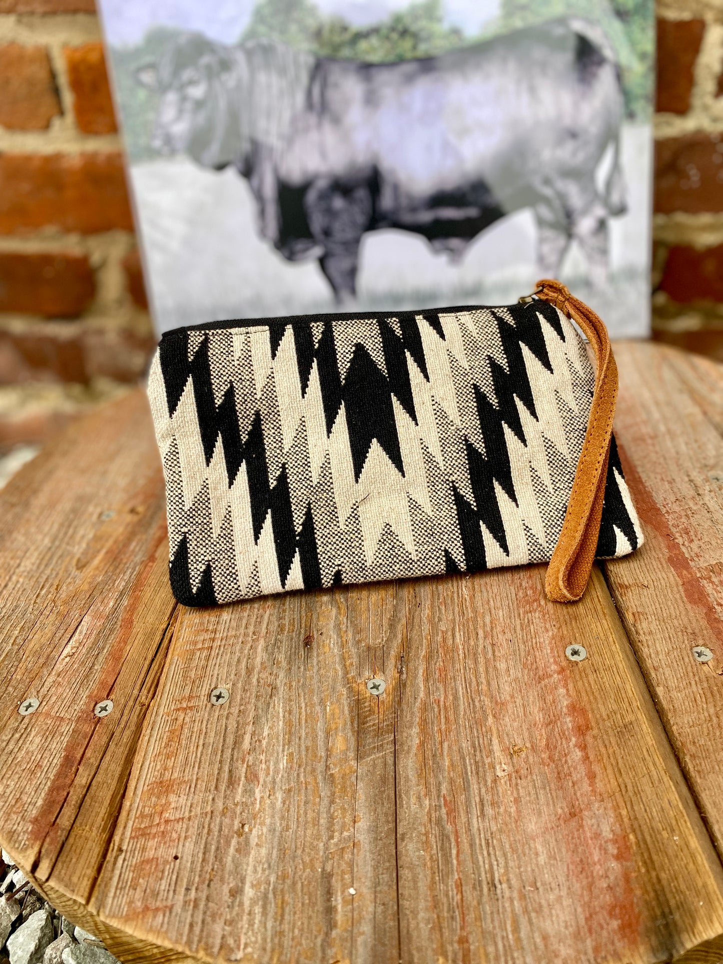 Aztec Beaded Zipper Pouch