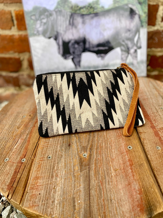 Aztec Beaded Zipper Pouch
