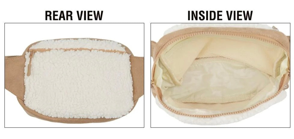 Sherpa & Suede Fanny Pack