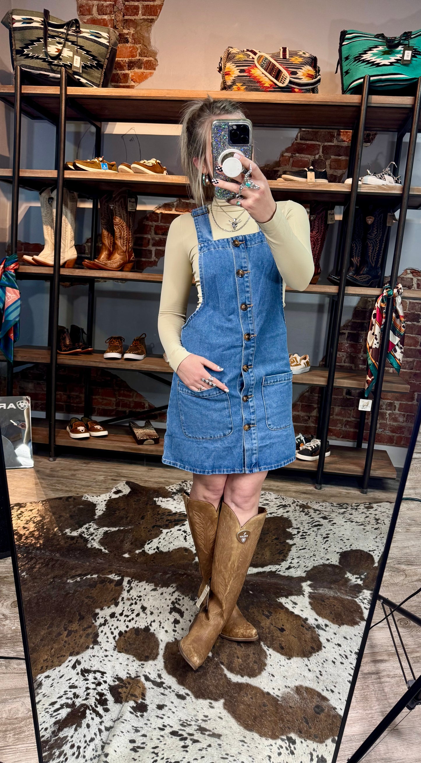 The Gracie Denim Button-Up Dress