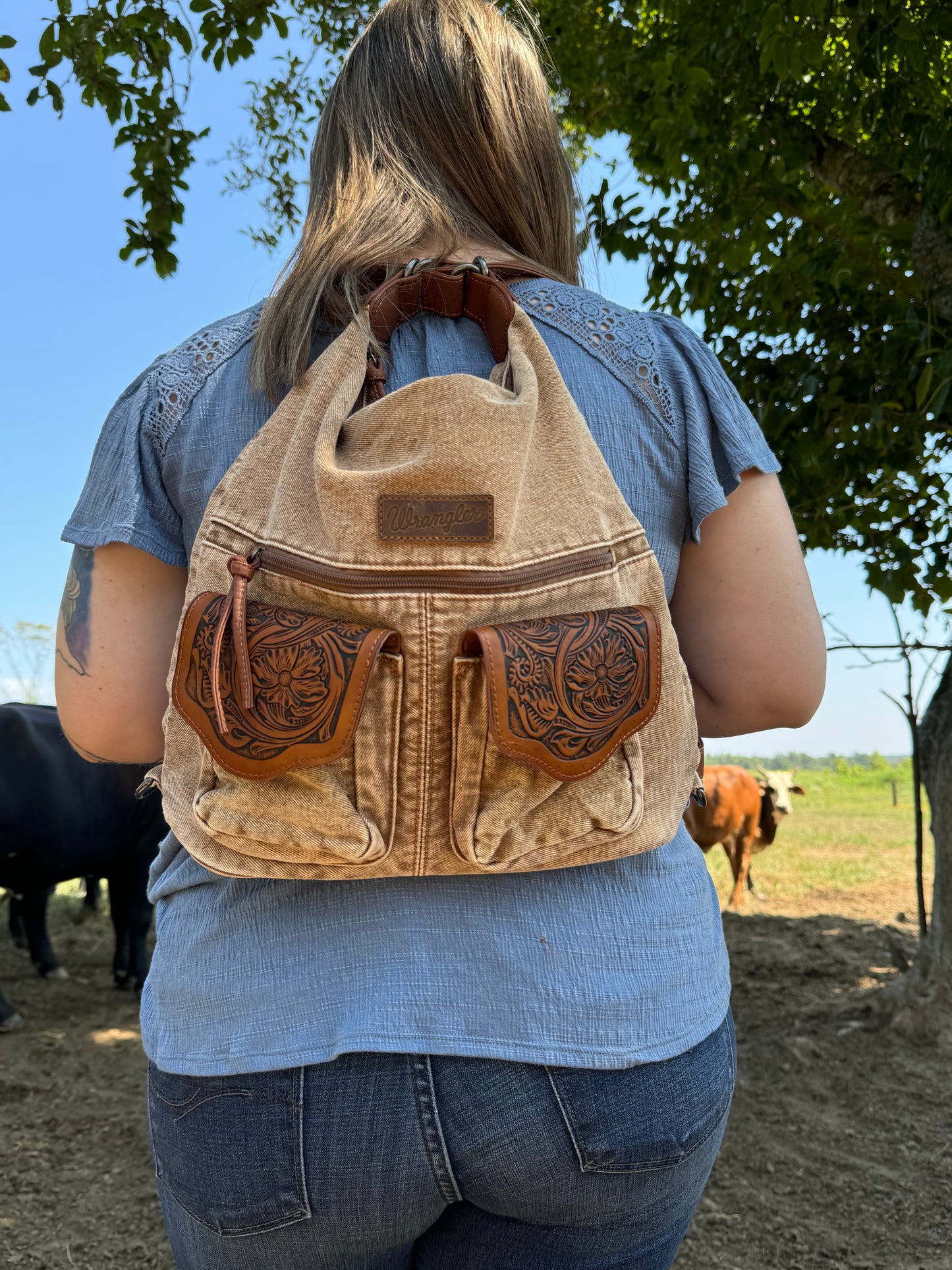 Wrangler Hybrid Back-Pack Denim Purse