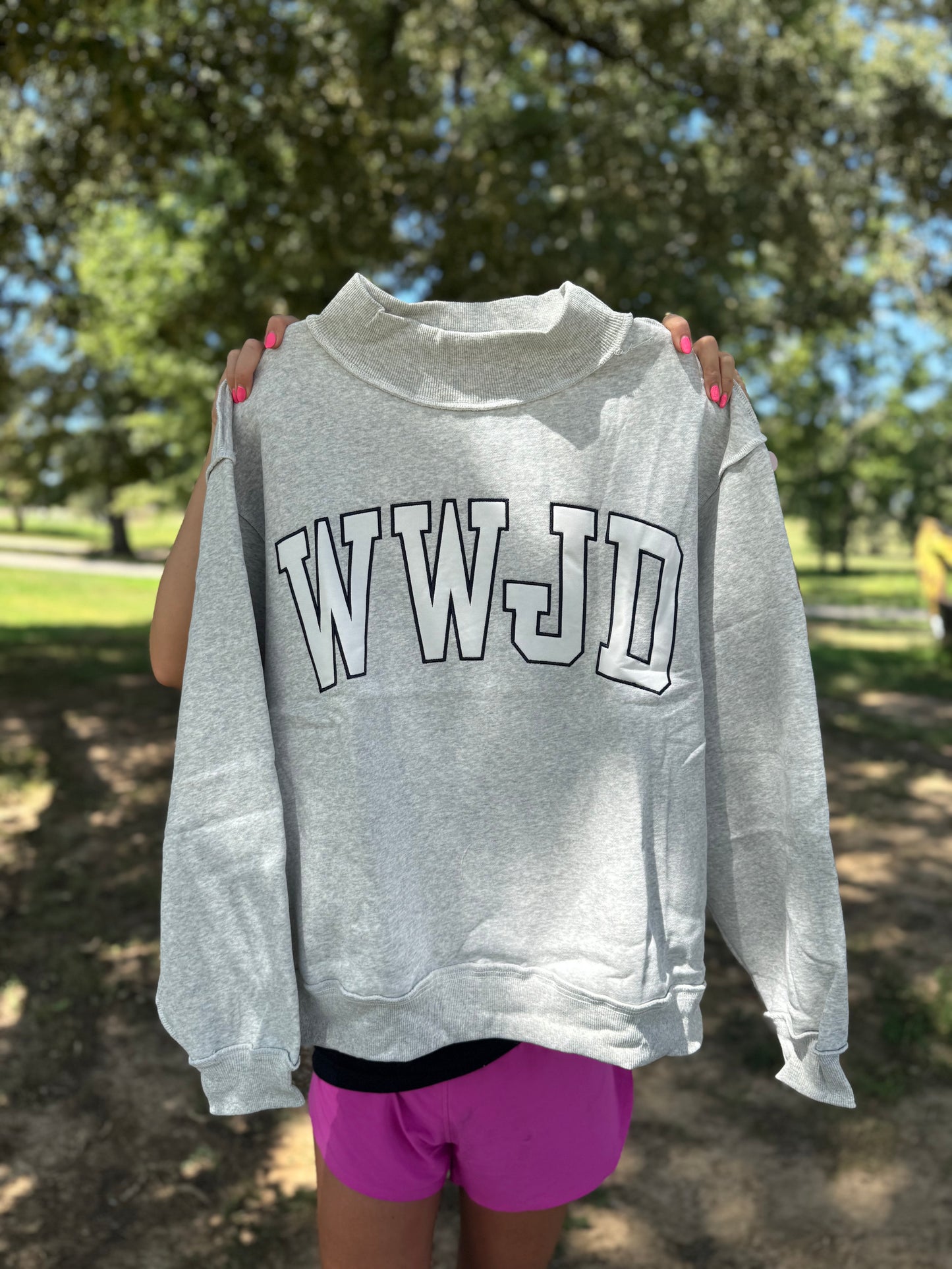 WWJD Mock Neck Sweatshirt