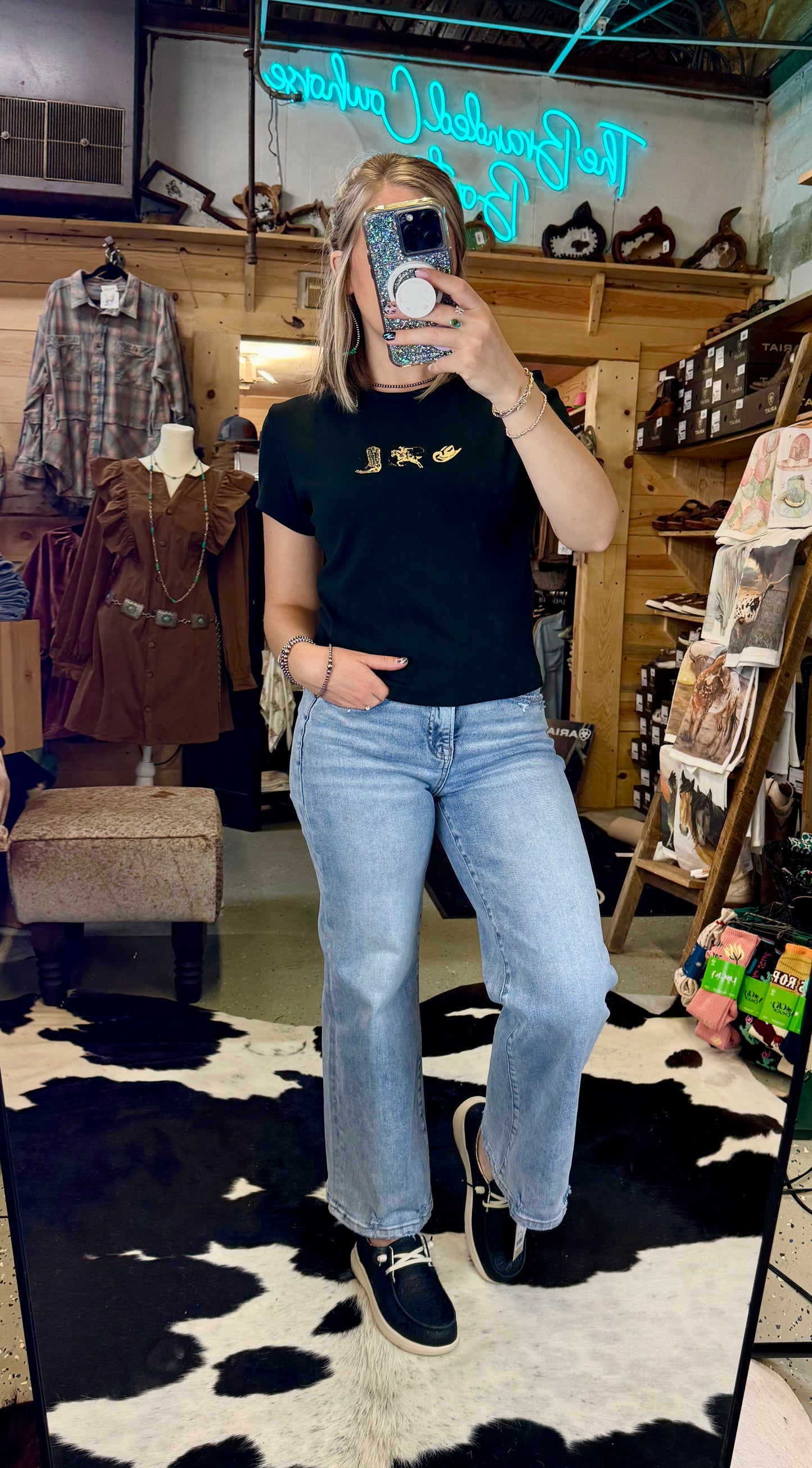 The Retro Western Trio Cropped Tee