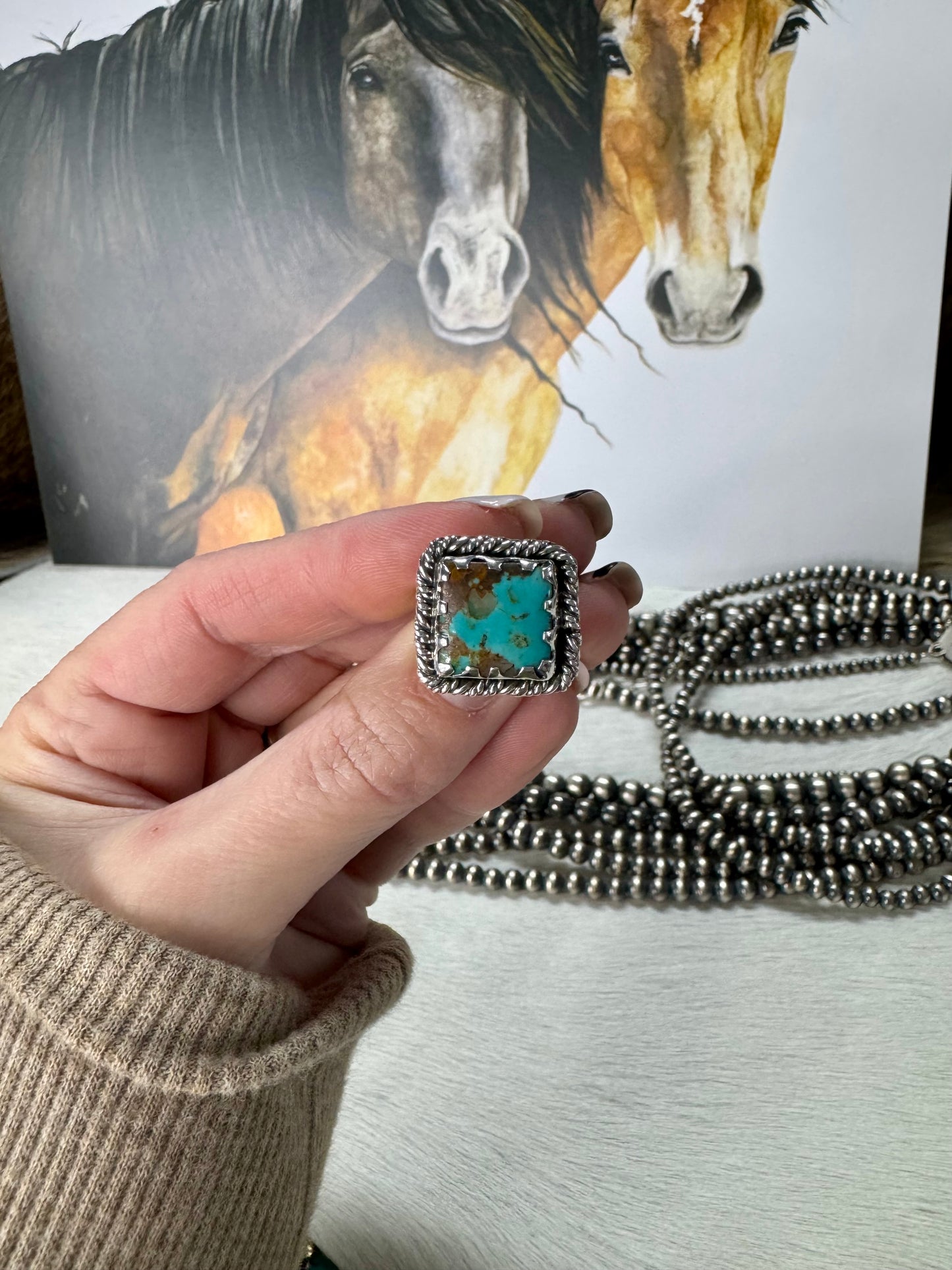 The Square Up Turquoise Ring