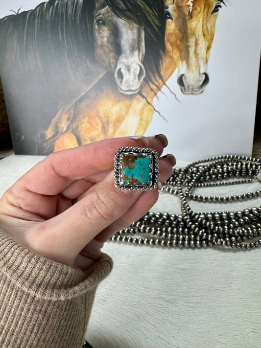 The Square Up Turquoise Ring