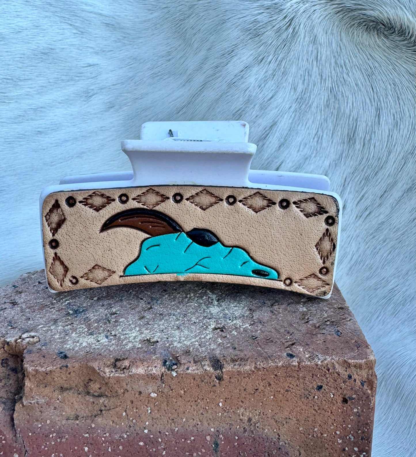 Buffalo Skull Claw Clip