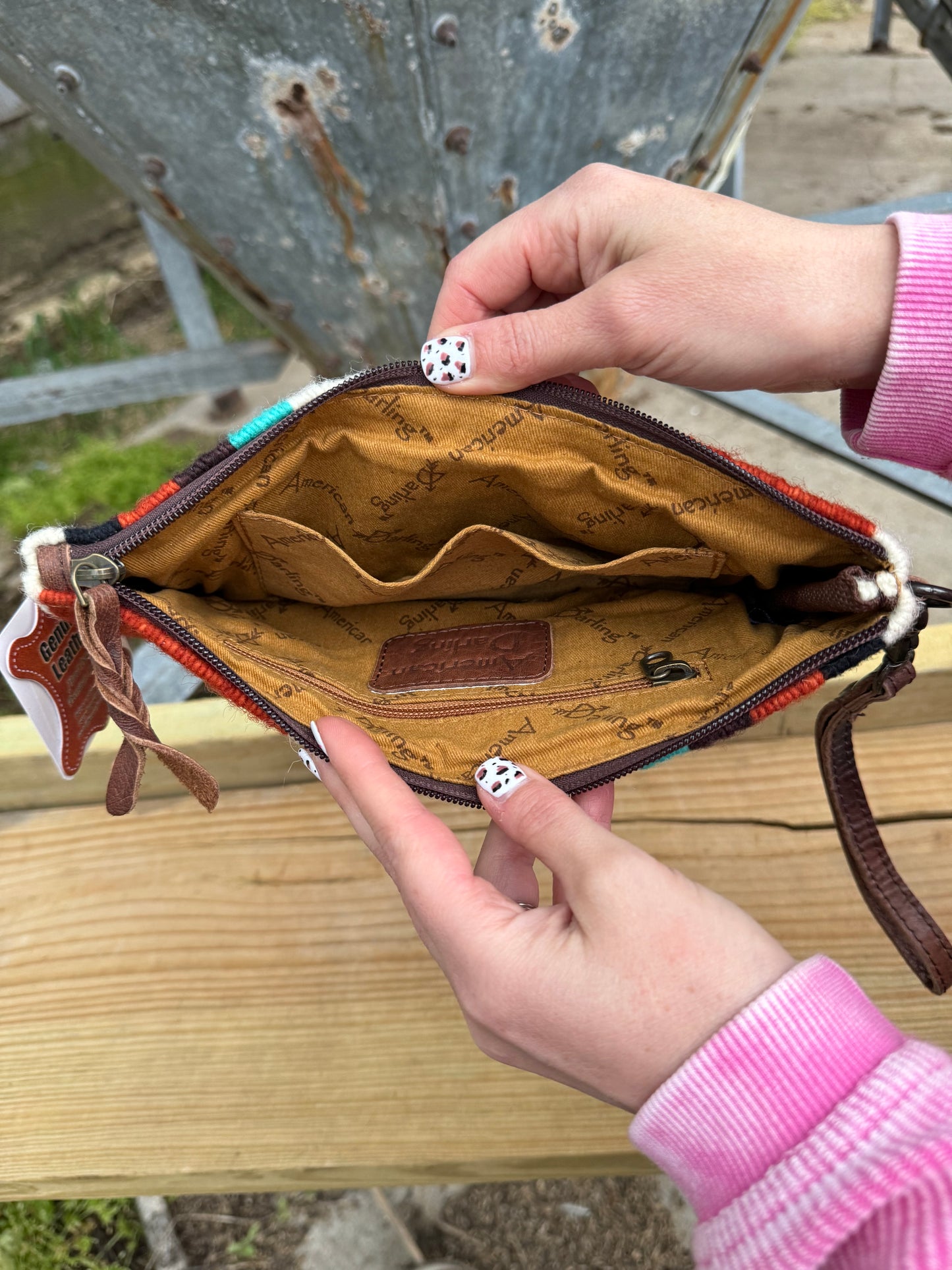 American Darling Woven Wool Clutch