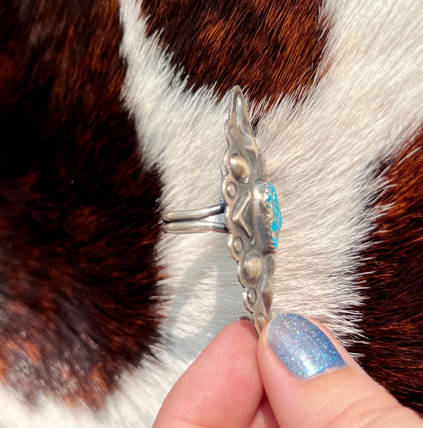 Custom Sterling and Kingman Ring