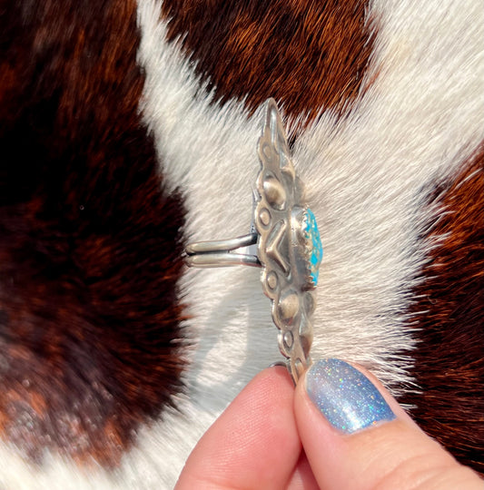 Custom Sterling and Kingman Ring