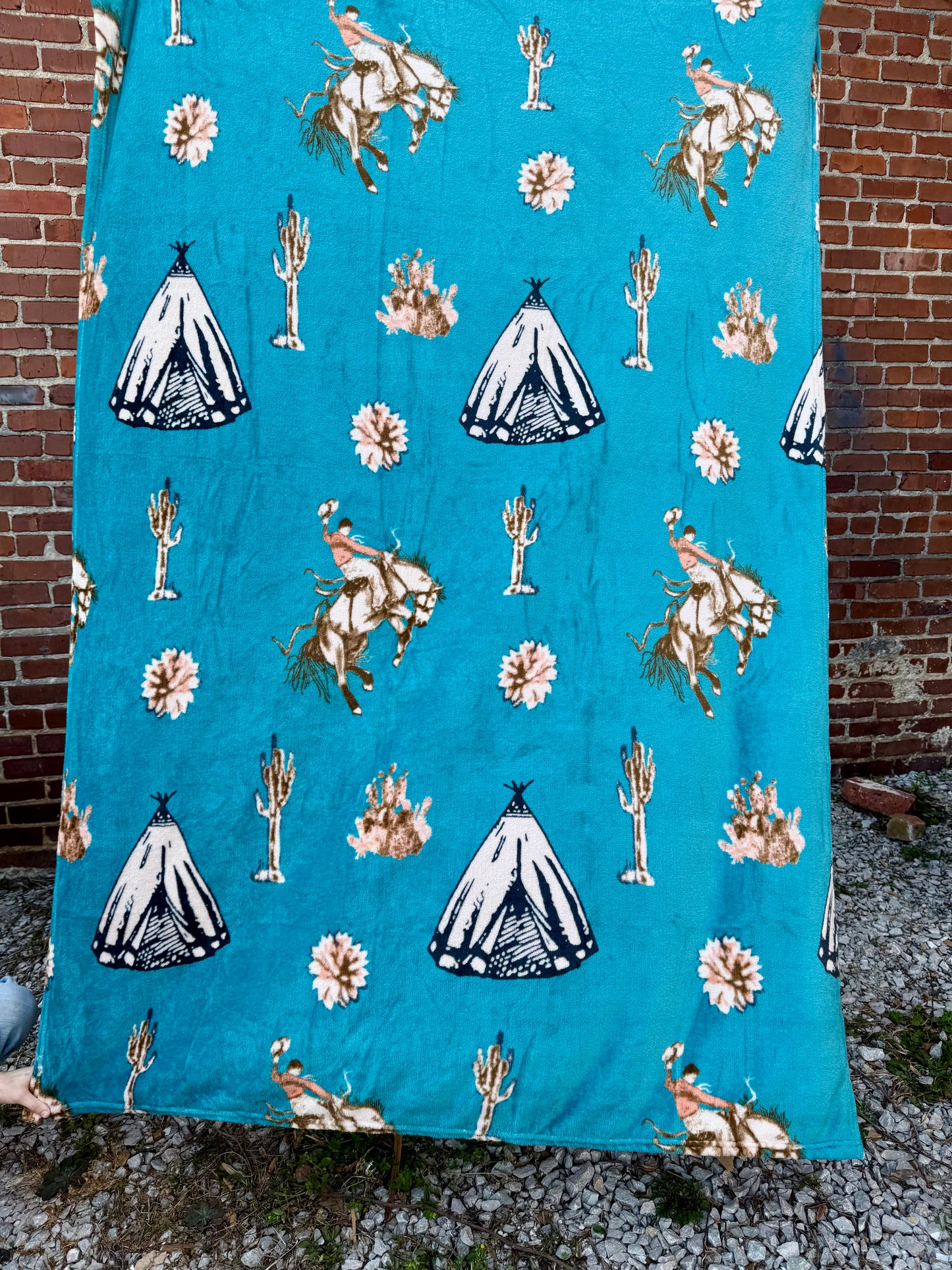 Cowboys and Teepees Blanket