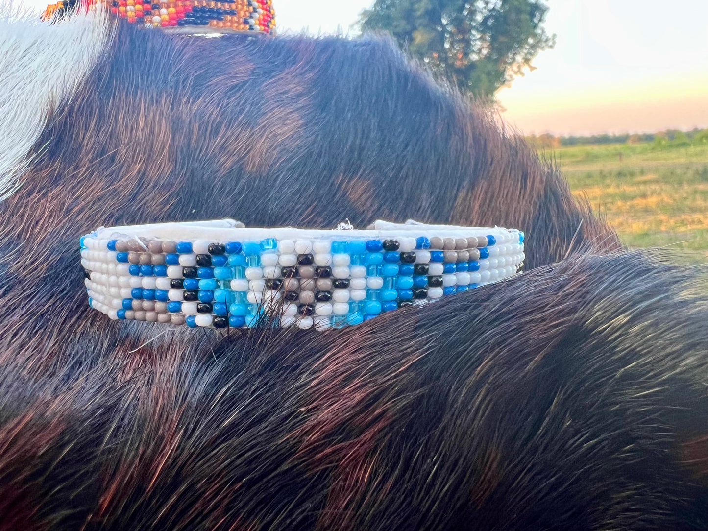 Navajo Hand-Made Beaded Cuff Bracelet