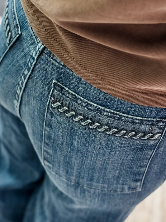 ARIAT Ladies Ultra High Rise Jill Wide Leg Blue Jean