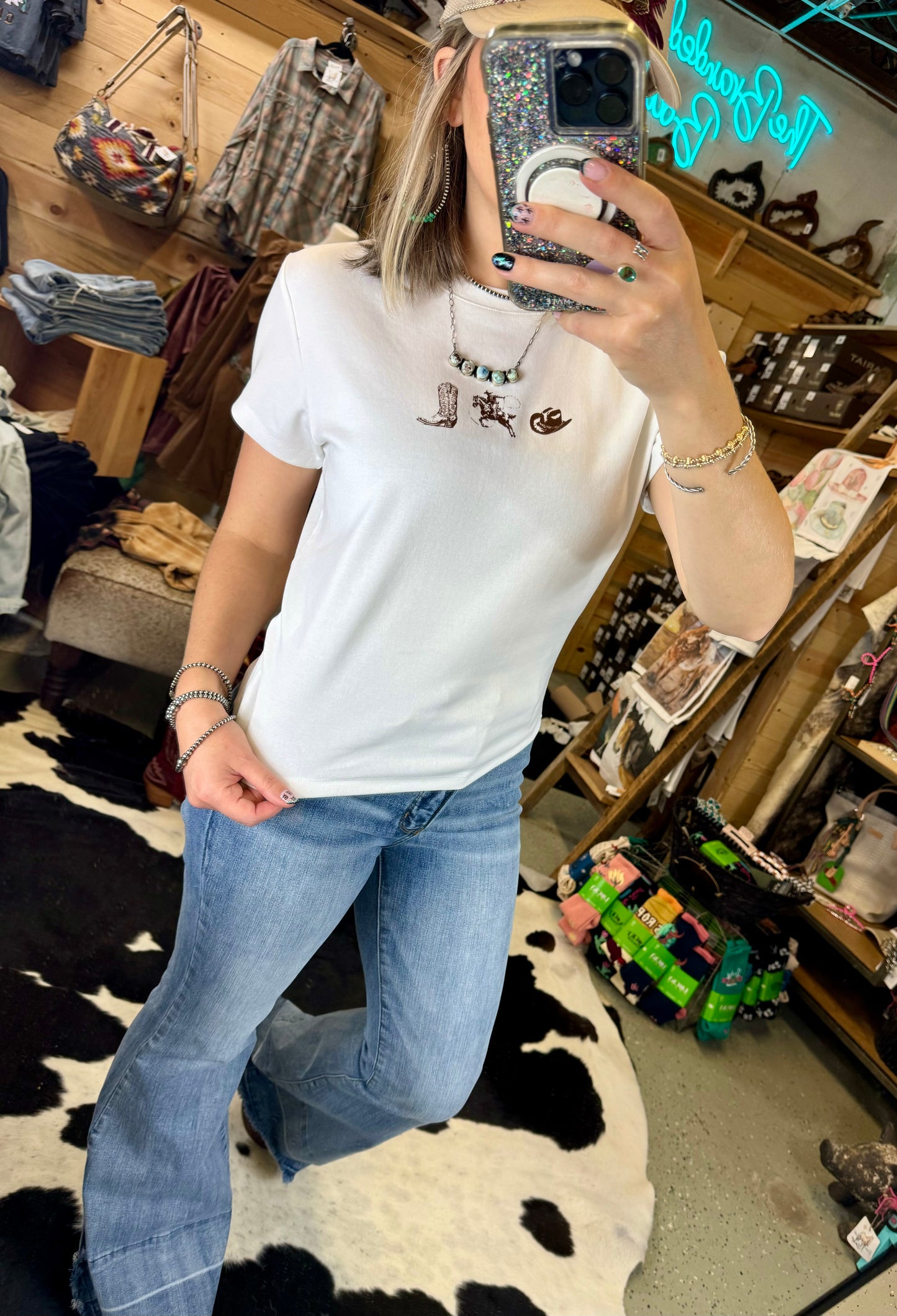The Retro Western Trio Cropped Tee