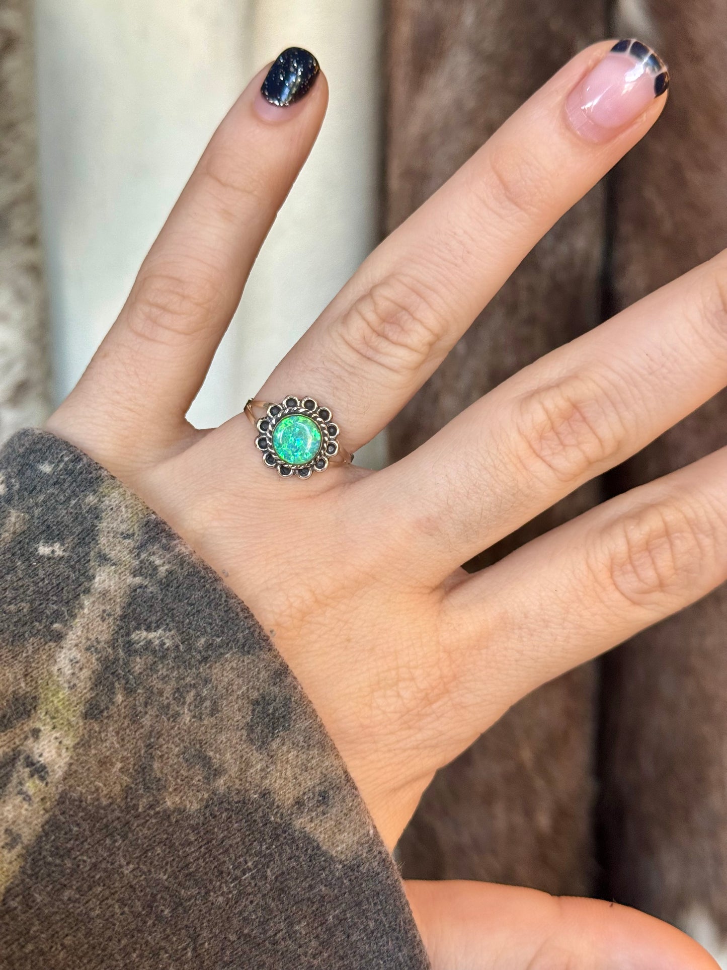 Flower Power Opal Ring