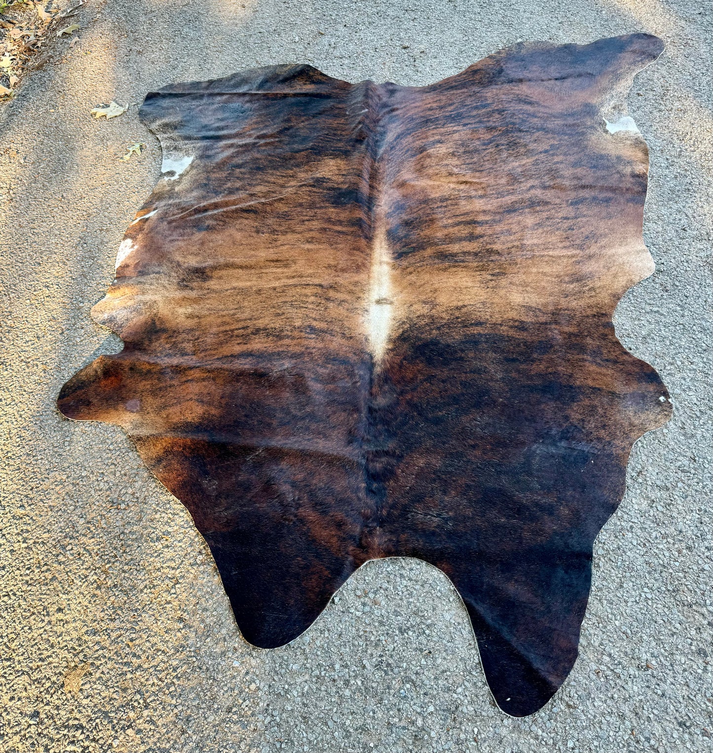 Jumbo Rich Brindle Cowhide Rug 7.5 X 6.5