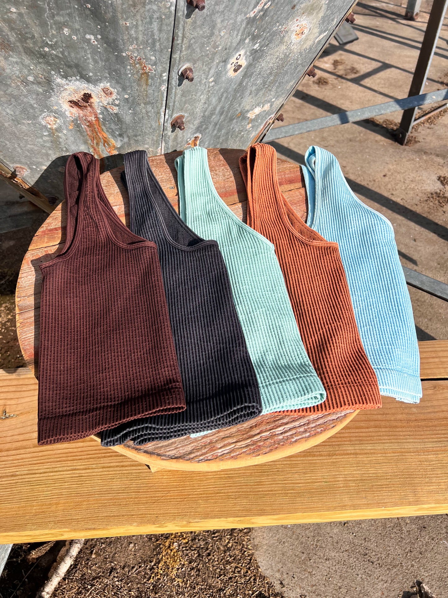 Vintage Reversible Scoop/V-Neck Crop Top