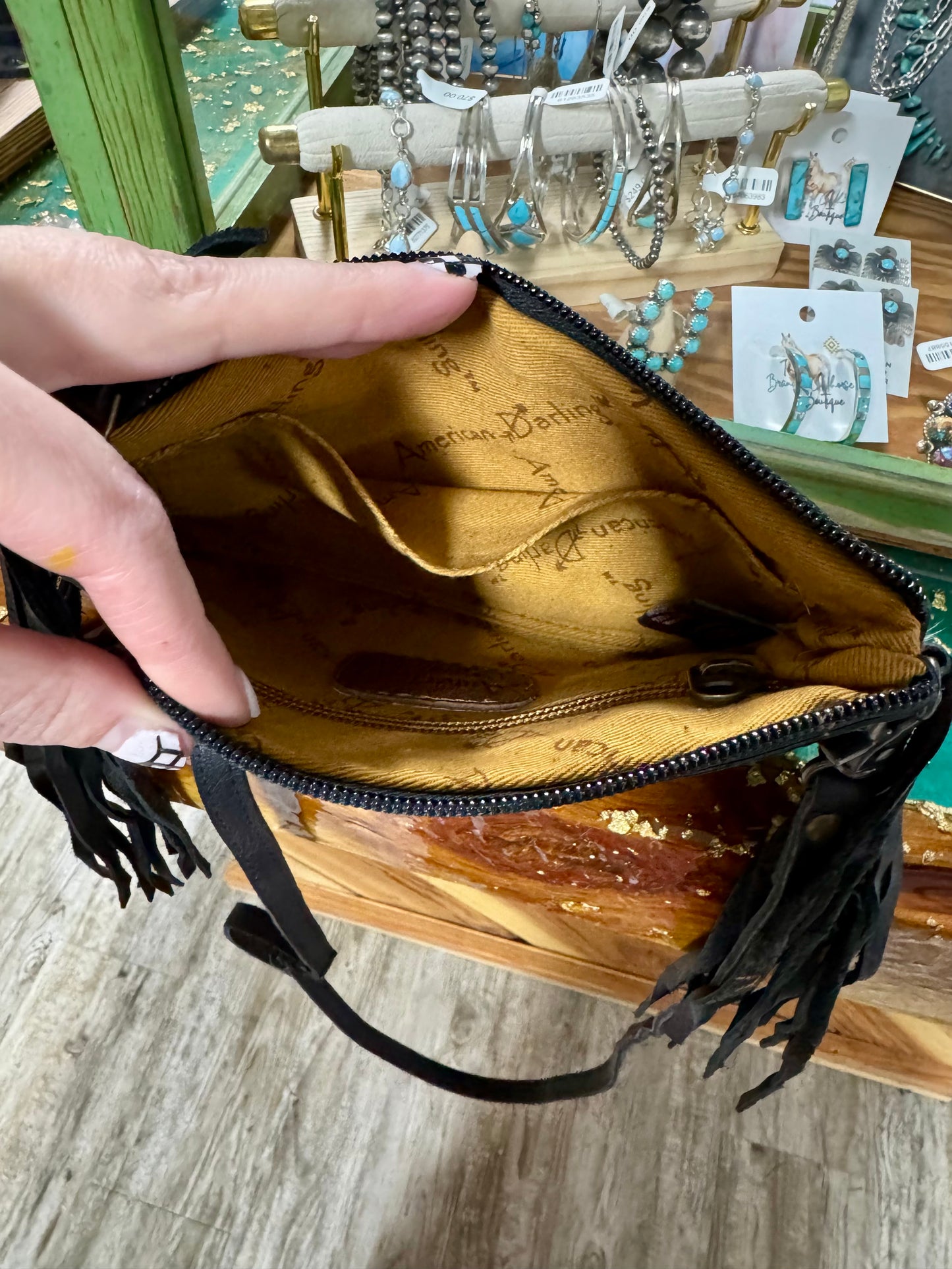 Fringey-Hide Crossbody