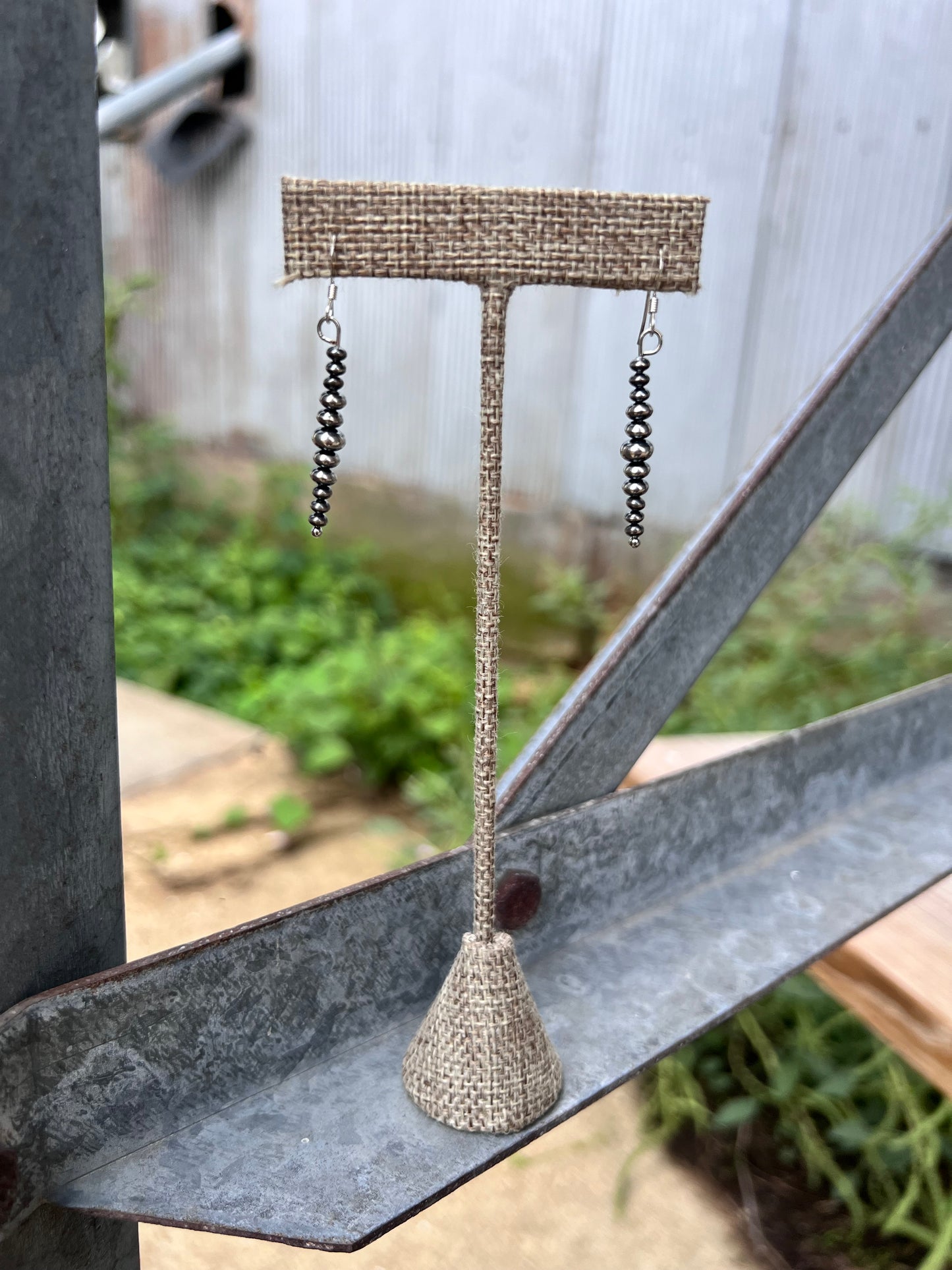 Graduated Sterling Silver Dangle Earrings