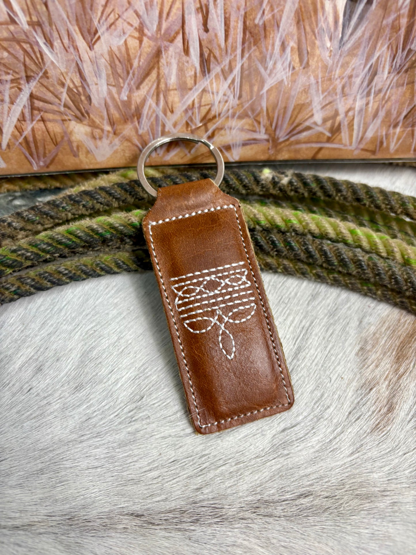 Bootstitch tassel keychain