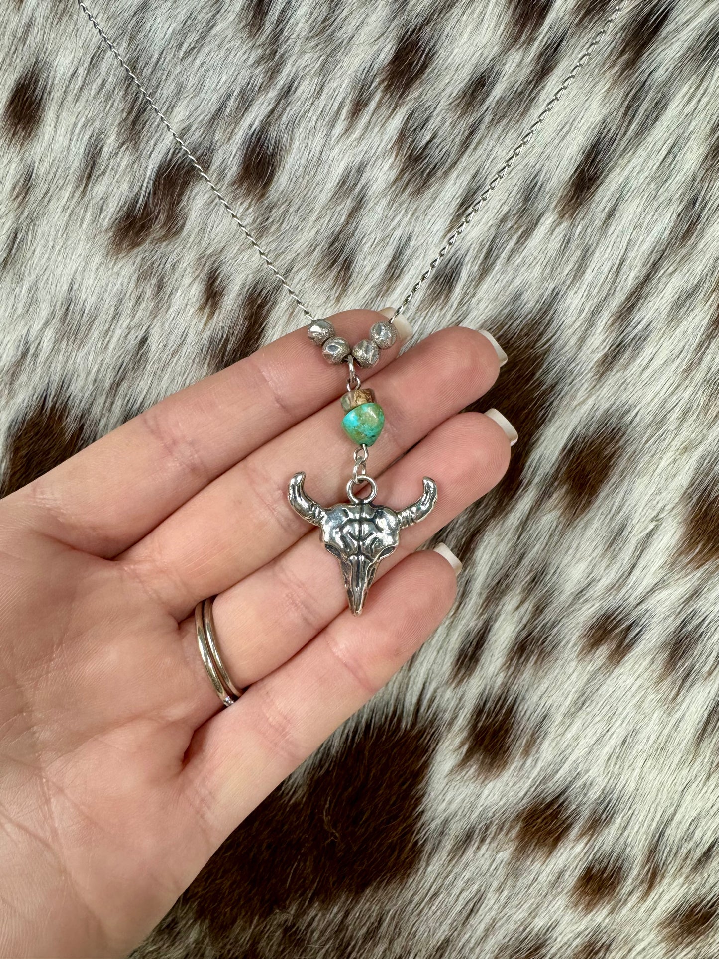Dainty Buffalo Skull Necklace