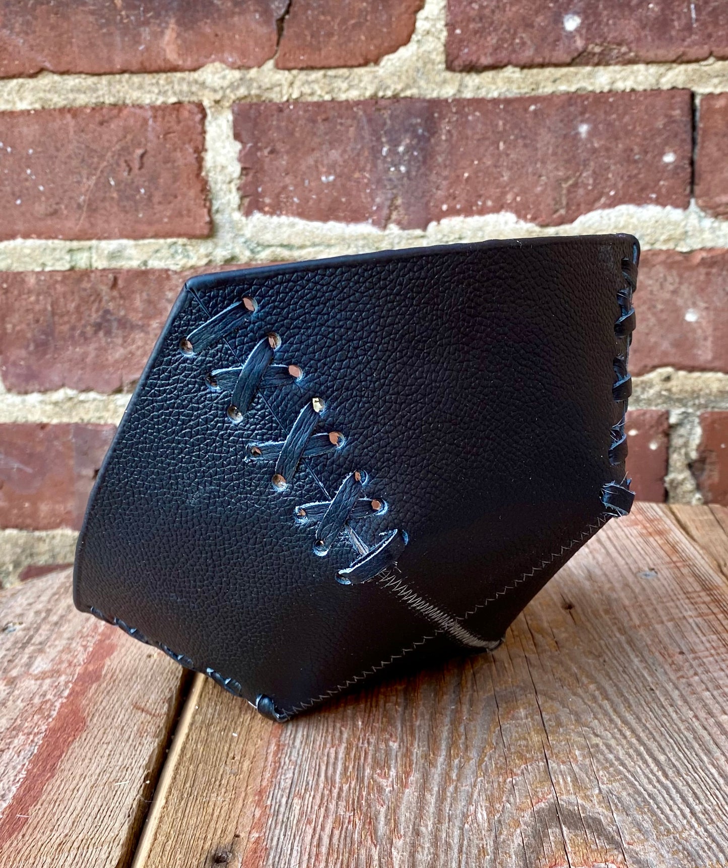Mini Tooled Leather Basket