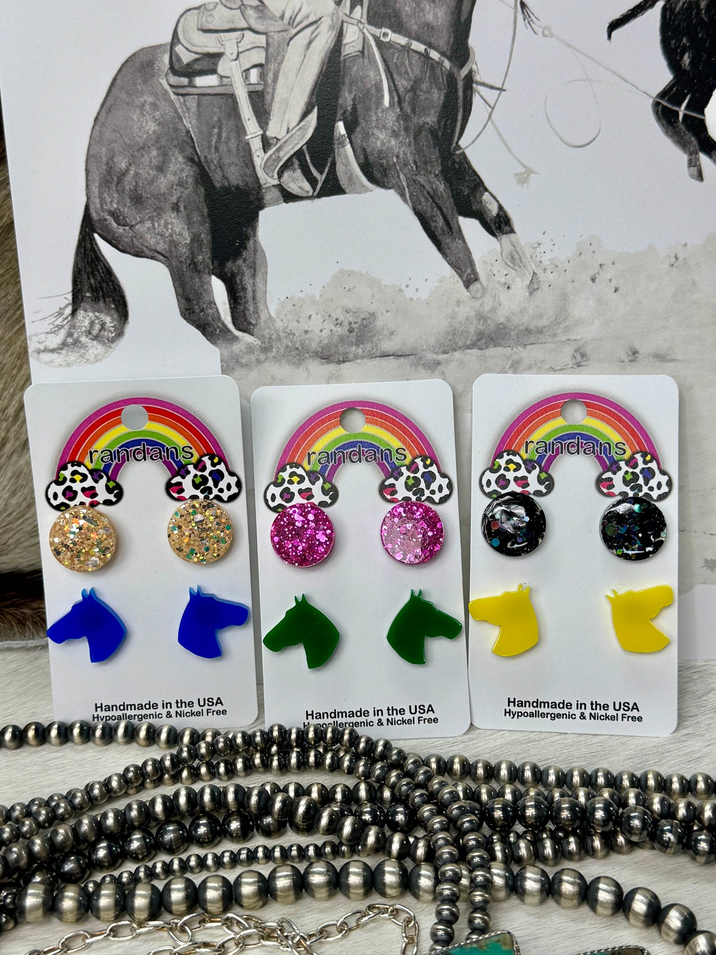 Mini Horse Stud Earrings