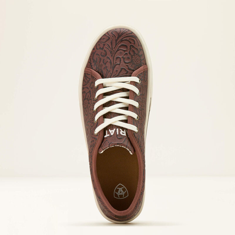 ARIAT Women’s Skylar Brown Floral Emboss Sneakers