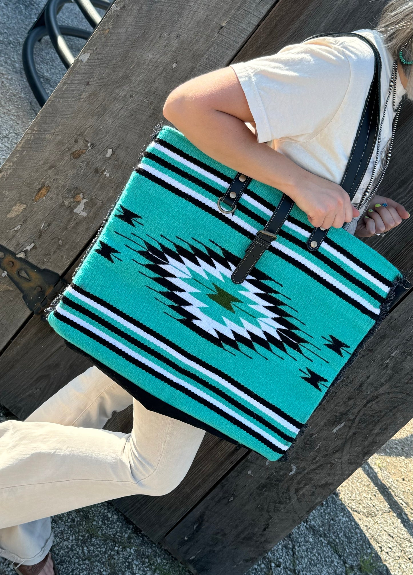 Riverbend Serape Weekender Bag