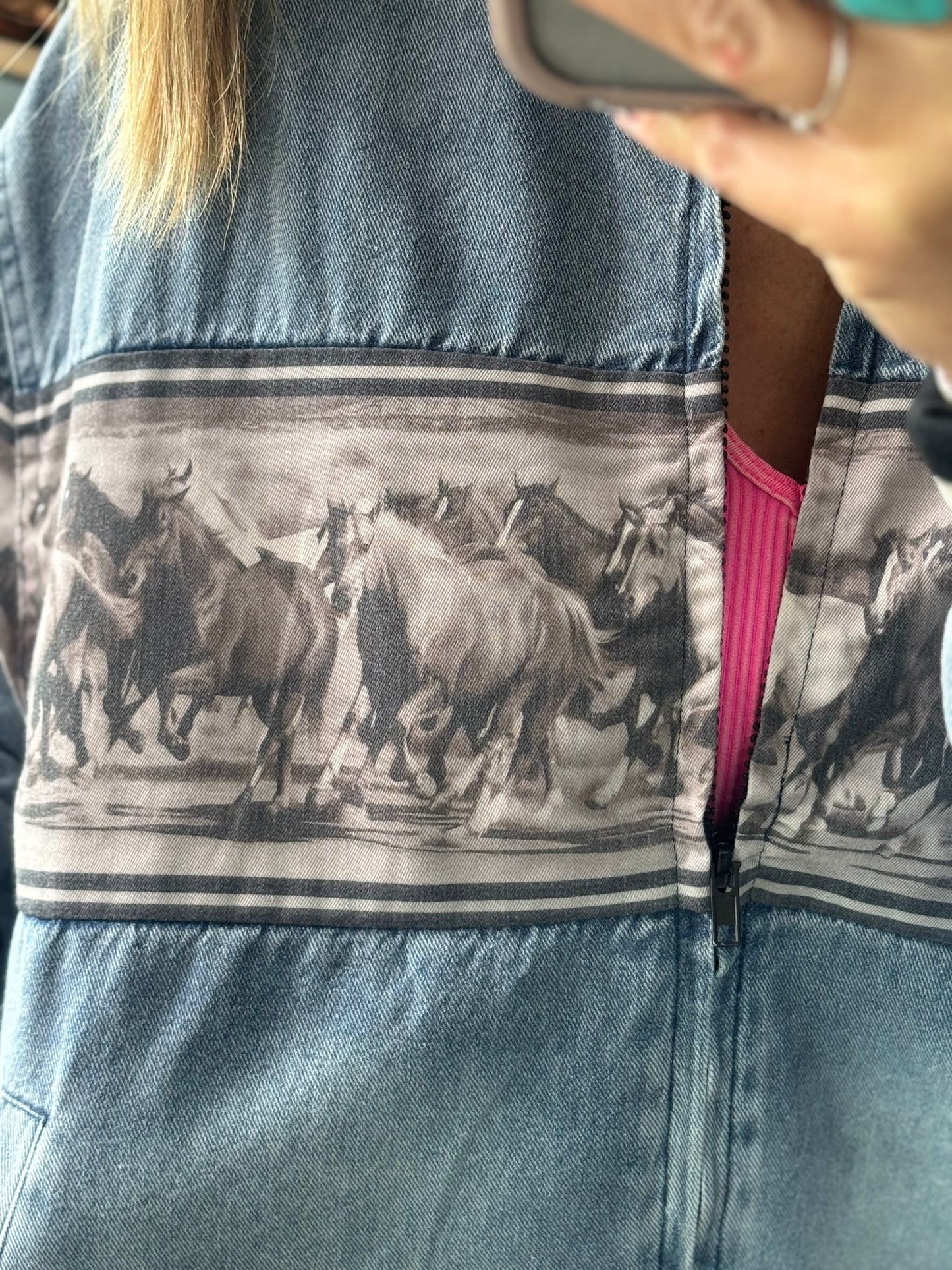 Denim 90s Bomber Jacket