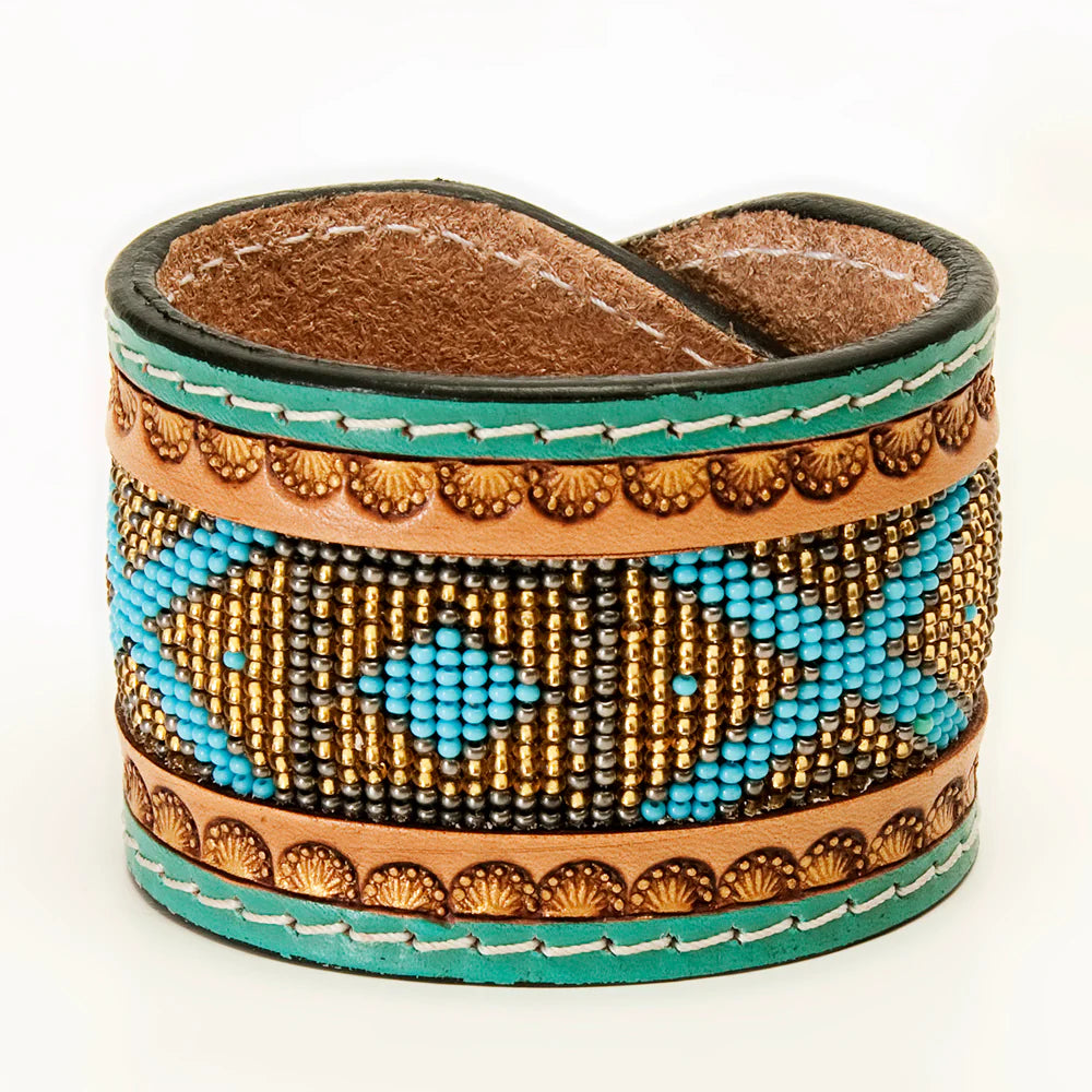 Turquoise Beaded Cuff Bracelet