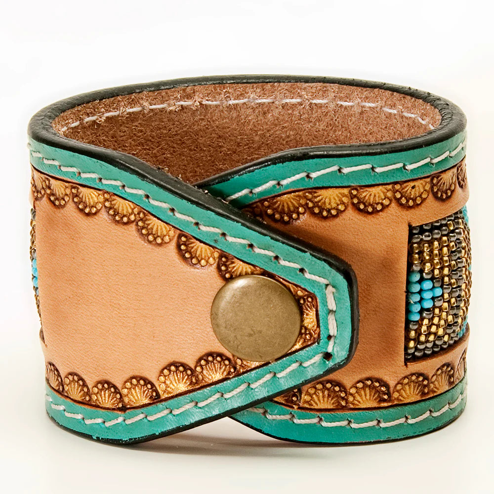 Turquoise Beaded Cuff Bracelet