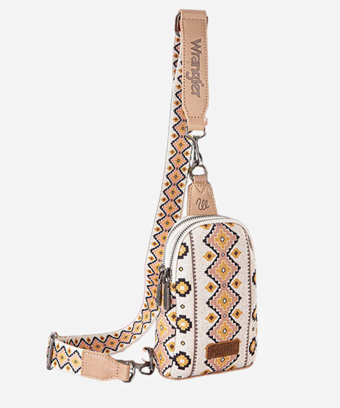 WRANGLER Southwestern Canvas Sling Bag