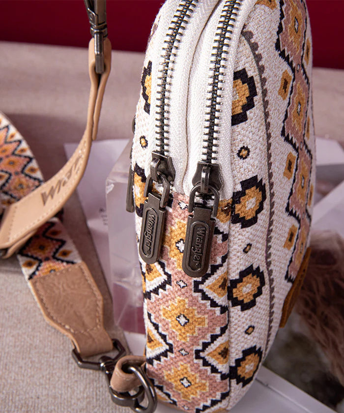 WRANGLER Southwestern Canvas Sling Bag