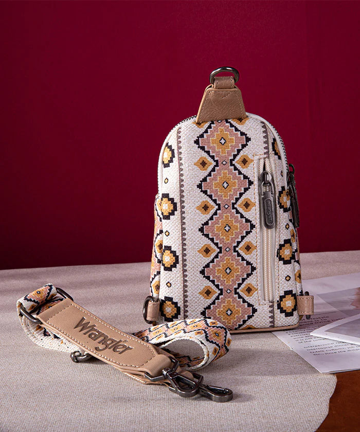 WRANGLER Southwestern Canvas Sling Bag
