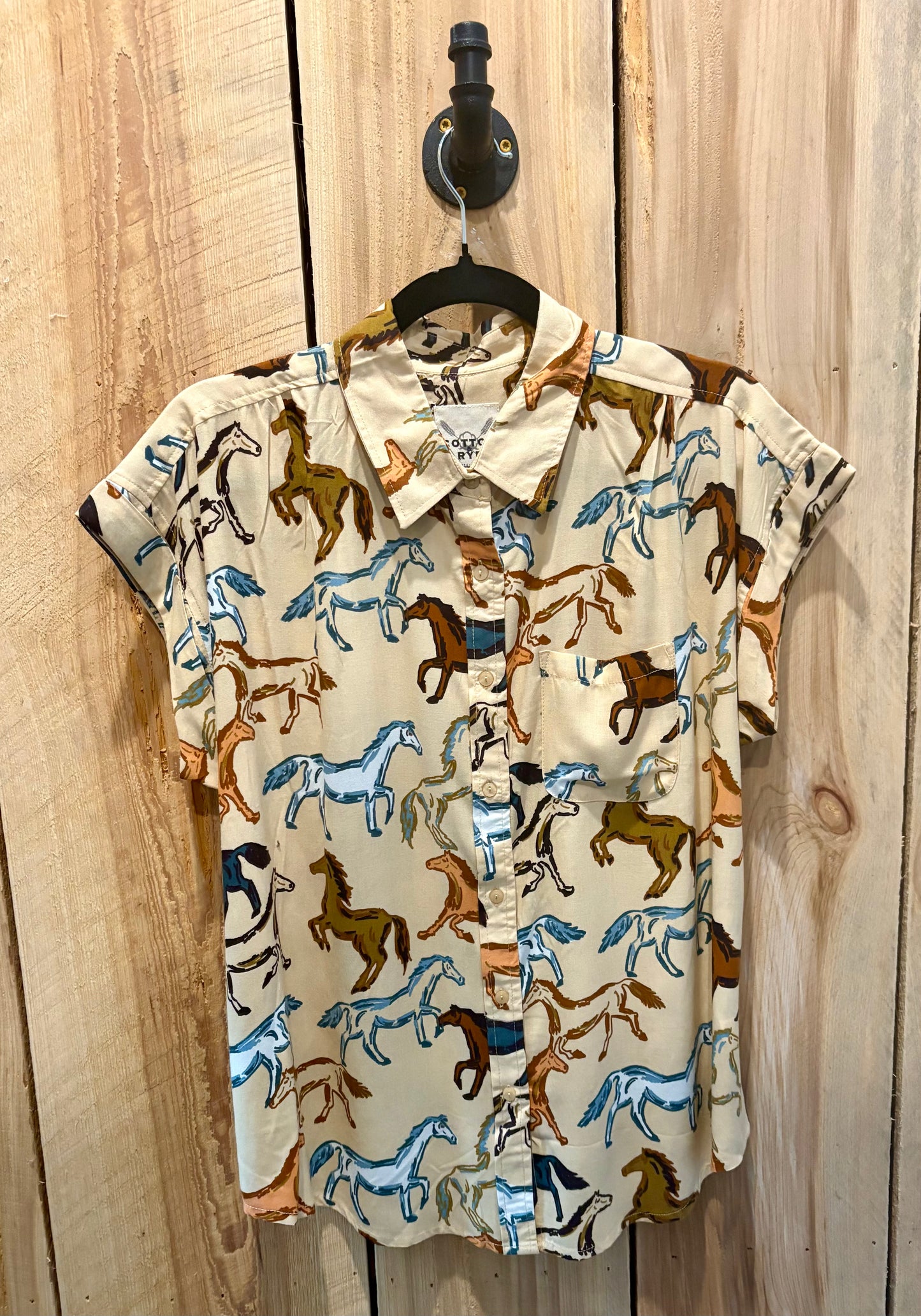 Wild Horses Button Up