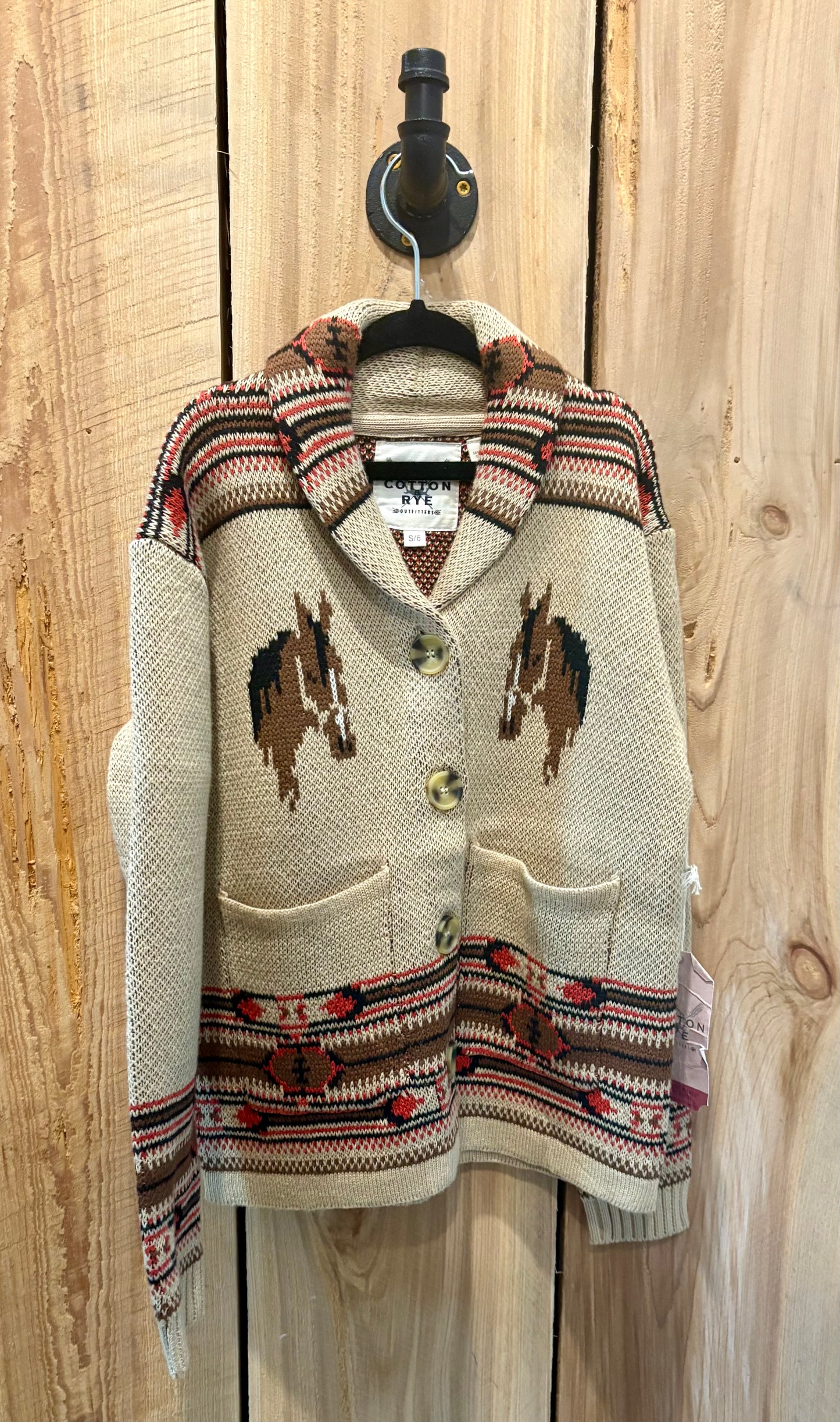 Tilly Horse Button-Up Girl’s Sweater