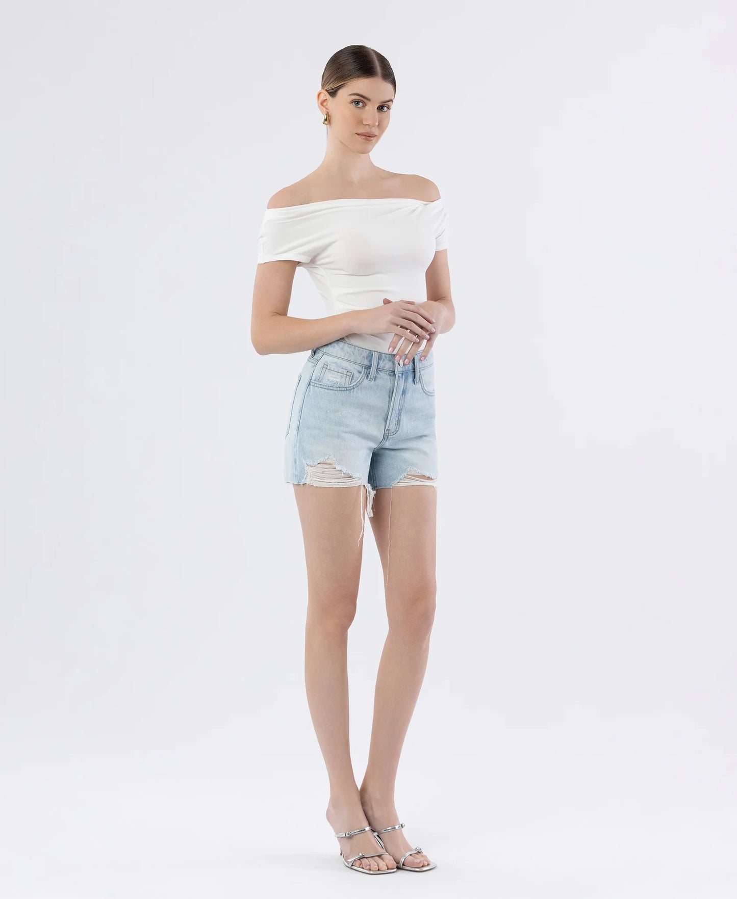 Say Hey-High Rise A-Line Shorts