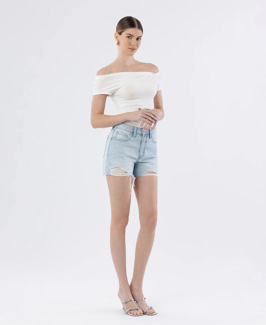 Say Hey-High Rise A-Line Shorts