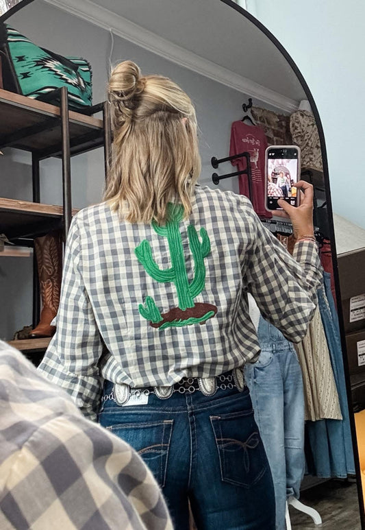 Plaid n' Prickly Button Up