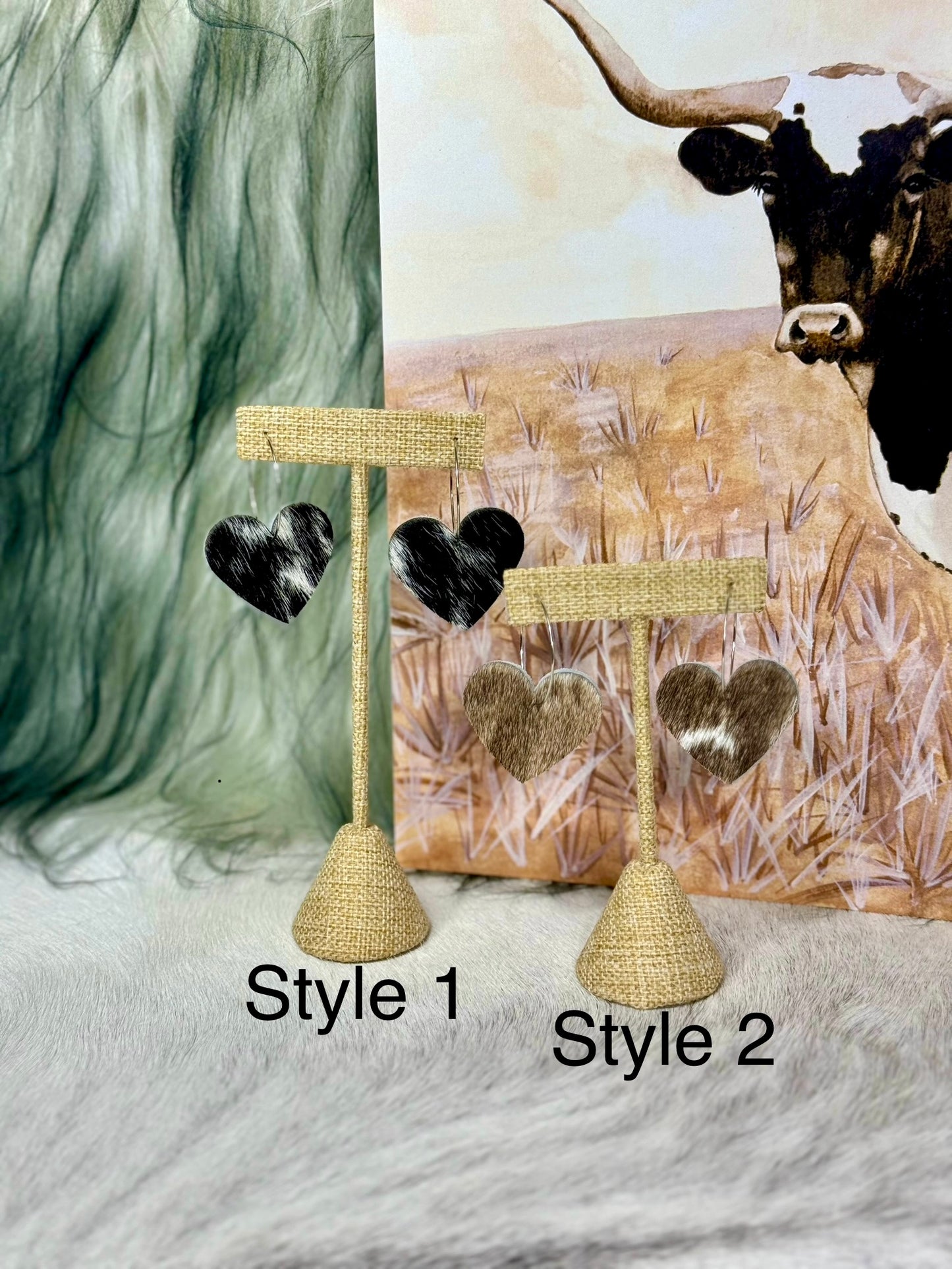 Hide Heart Earrings