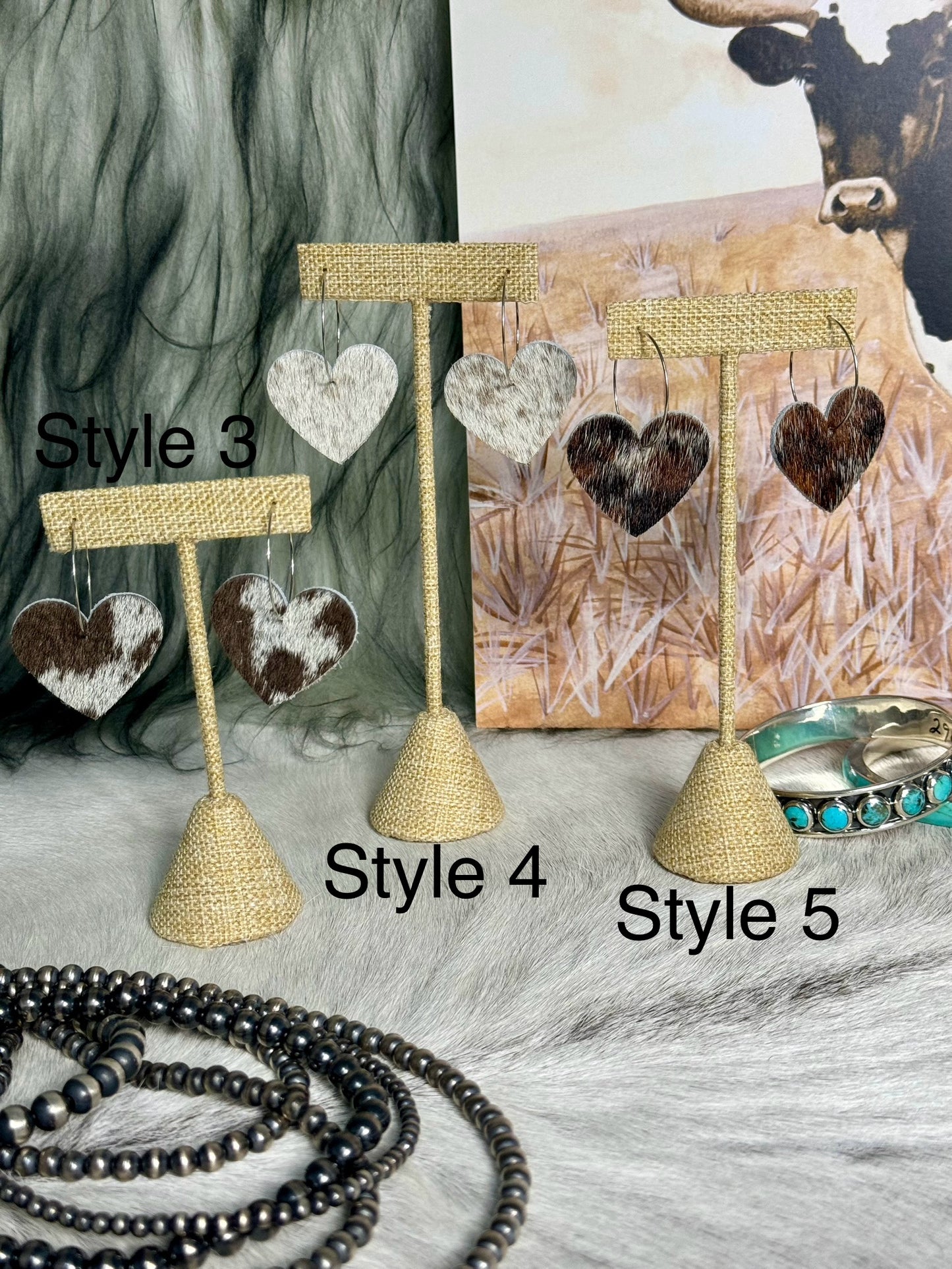 Hide Heart Earrings