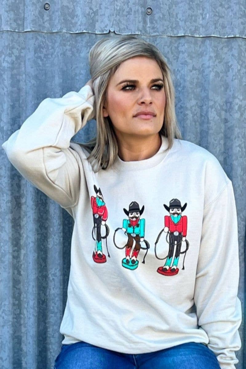Roping Around The Christmas Tree Pullover
